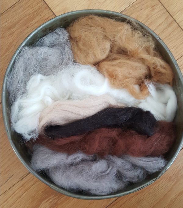 Needle felting wool bundle - Shetland brights